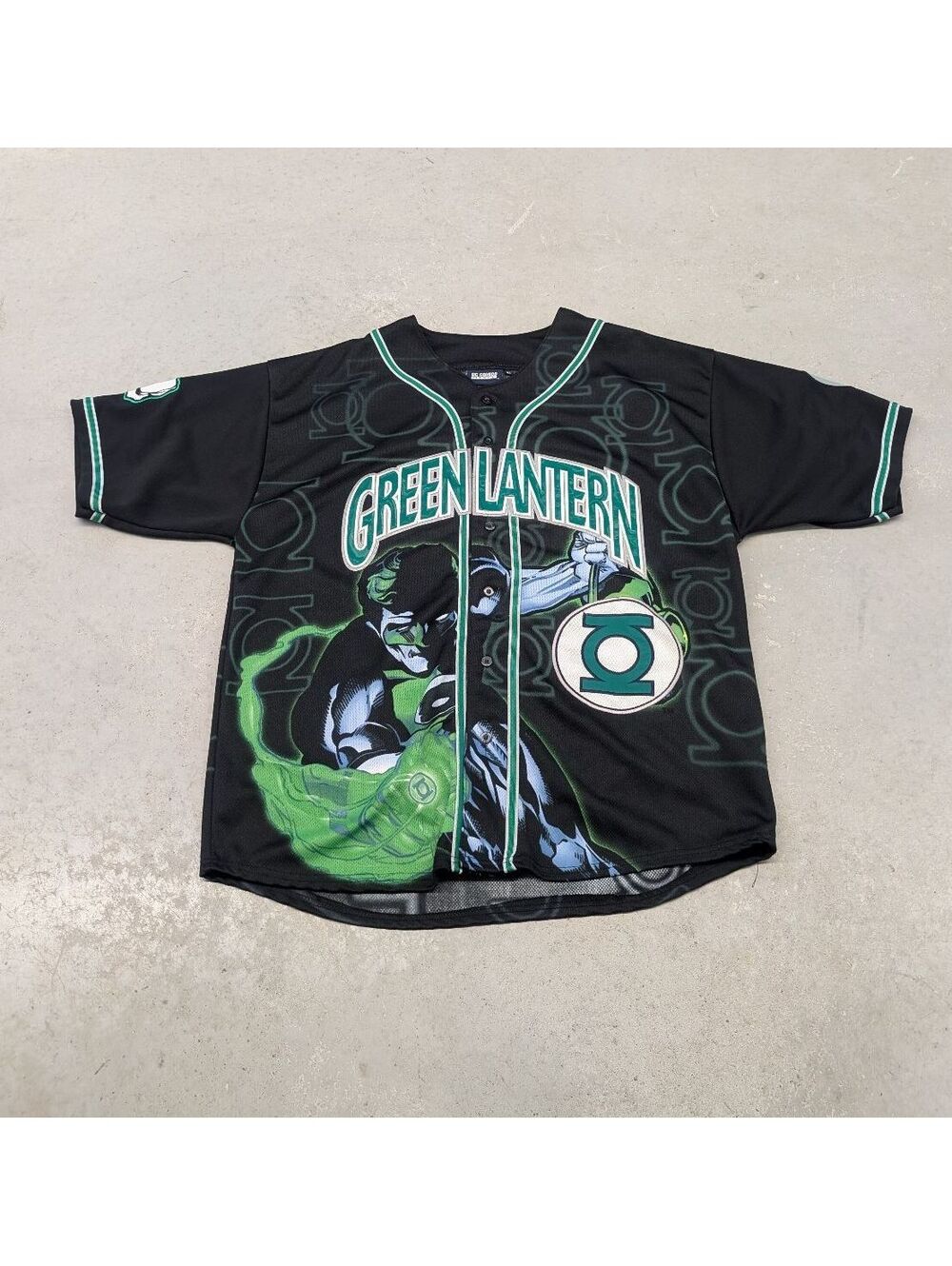 Rare Y2K 2001 DC Comics Green Lantern Baseball Jersey